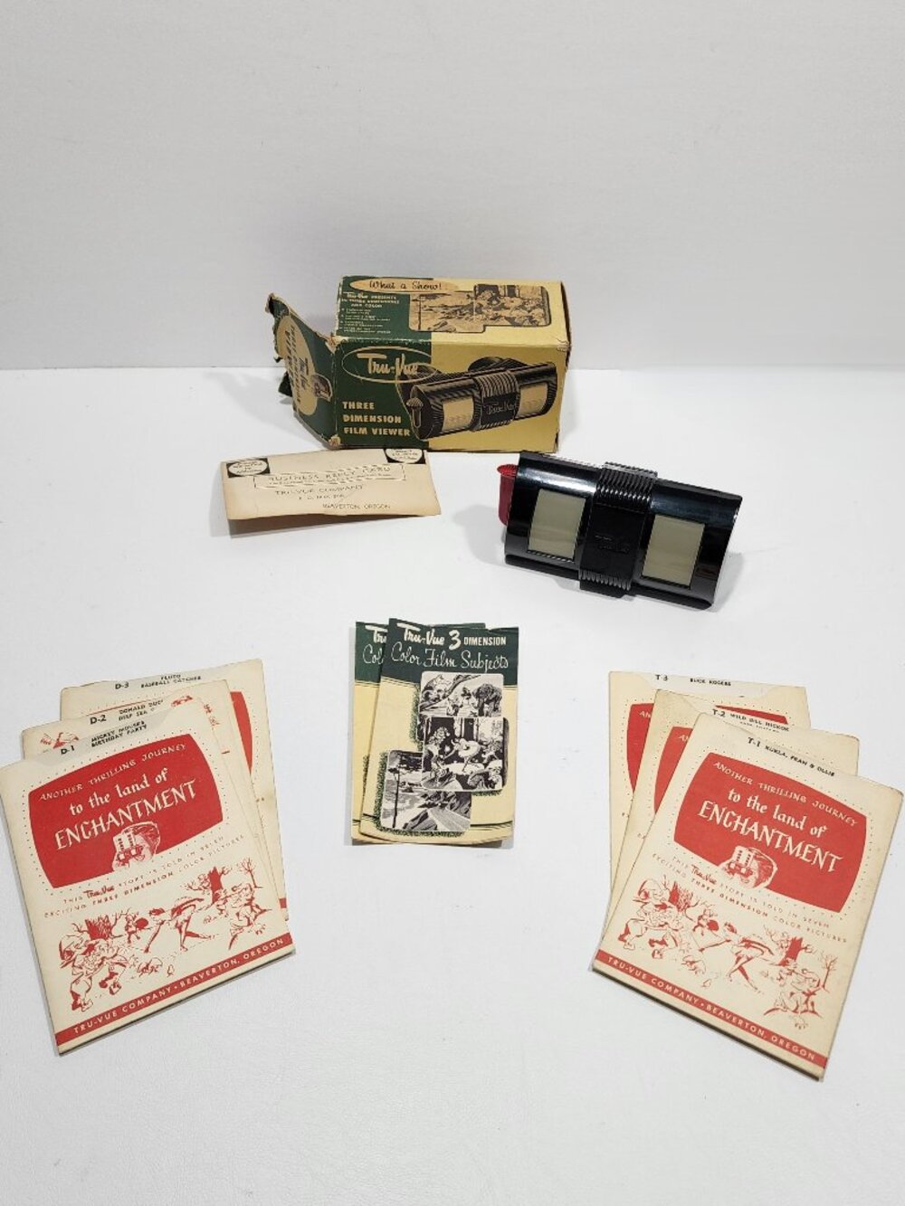 1953 Tru-Vue 3 Dimension Film Viewer with 6 Stories Made in U. S. A. RARE DISC